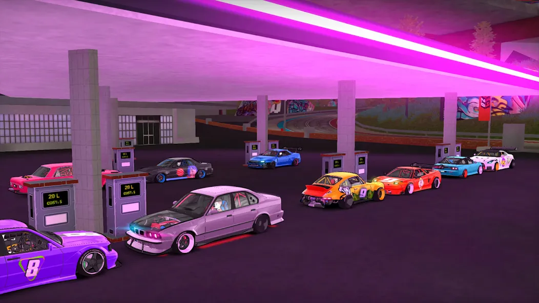 Project Drift 2.0 : Online [МОД: Меню, Бесконечные монеты и Открытые уровни] Screenshot 1