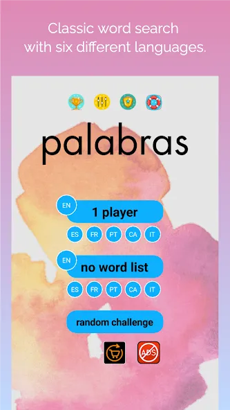 busca palabras: sopa de letras (буска палабрас) [МОД: Деньги, Монеты и Меню MOD] Screenshot 1