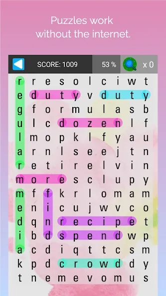 busca palabras: sopa de letras (буска палабрас) [МОД: Деньги, Монеты и Меню MOD] Screenshot 5
