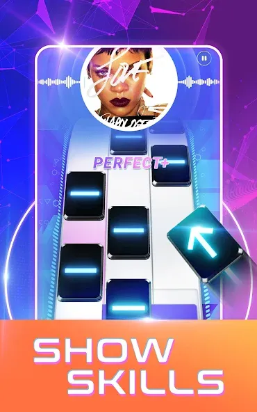 Beat Tiles: Music Game (Бит Тайлс) [МОД: Деньги, Монеты и Меню MOD] Screenshot 4