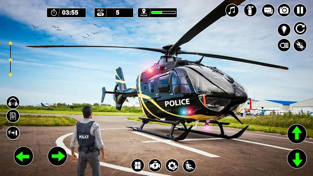 Police Helicopter Chase Game [МОД: Бесконечные деньги, Монеты и Мега MOD] Screenshot 1