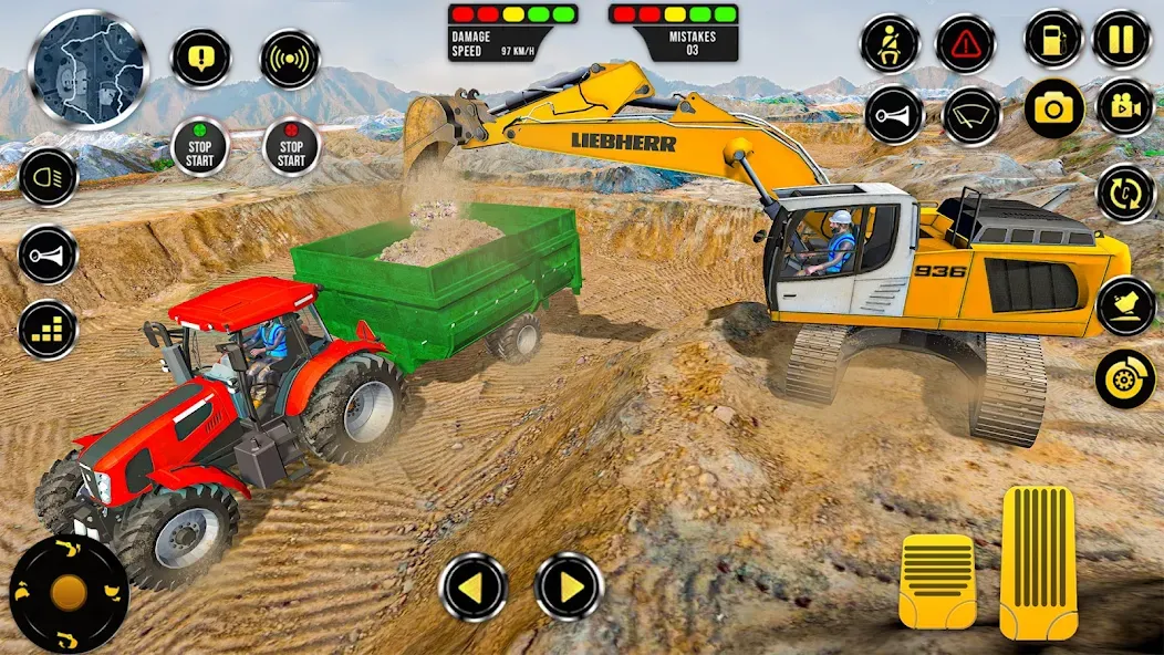 Construction Machine Real JCB [МОД: Бесконечные деньги, Монеты и Мега MOD] Screenshot 1