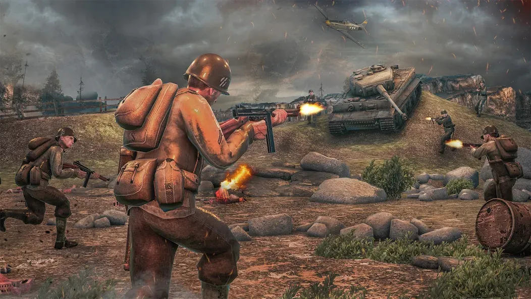 Medal of War – WW2 Games 2024 [МОД: Меню, Бесконечные монеты и Открытые уровни] Screenshot 1
