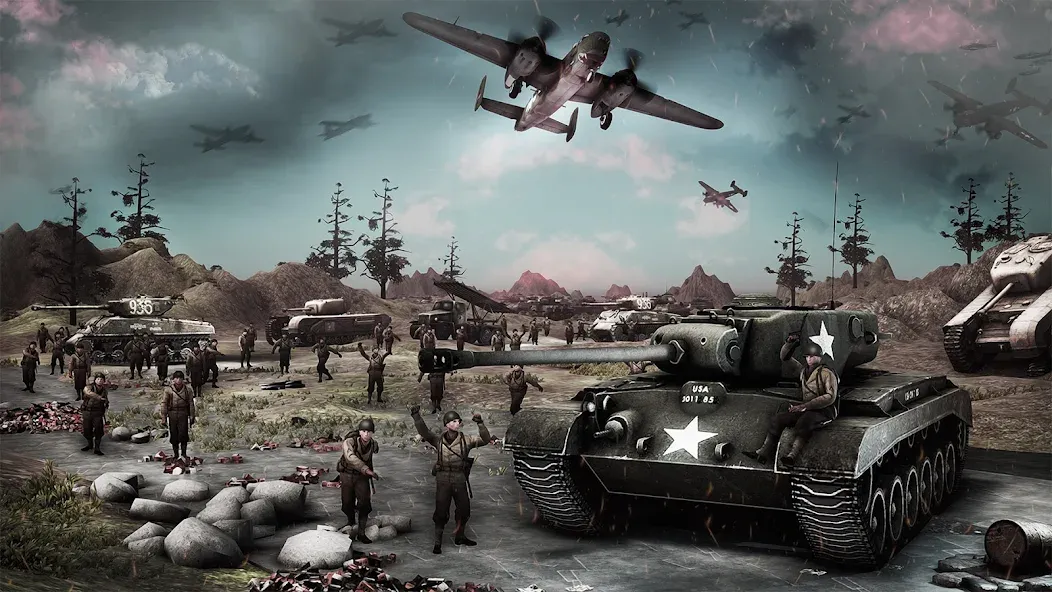 Medal of War – WW2 Games 2024 [МОД: Меню, Бесконечные монеты и Открытые уровни] Screenshot 4