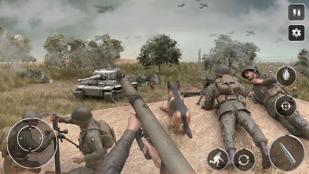 Call Of Courage : WW2 Shooting [МОД: Меню, Бесконечные монеты и Открытые уровни] Screenshot 3