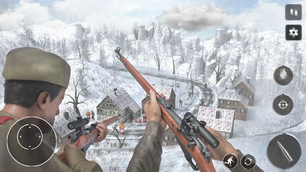 Call Of Courage : WW2 Shooting [МОД: Меню, Бесконечные монеты и Открытые уровни] Screenshot 4