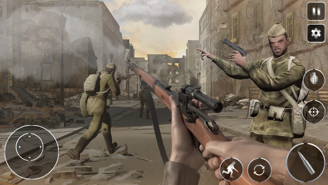 Call Of Courage : WW2 Shooting [МОД: Меню, Бесконечные монеты и Открытые уровни] Screenshot 5