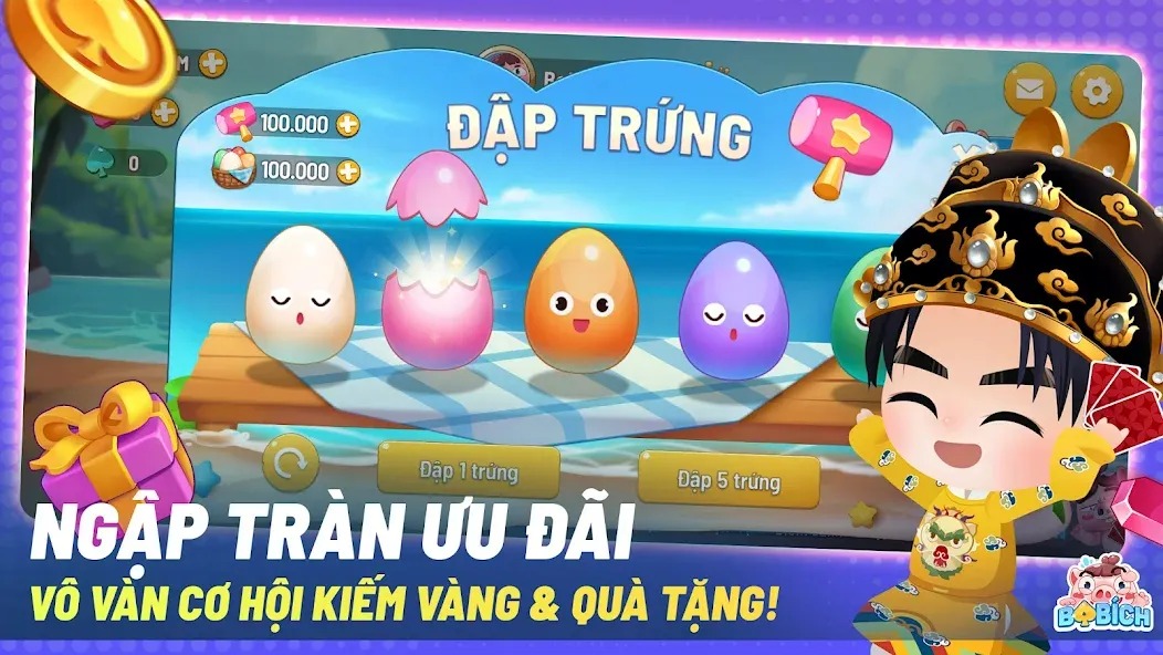 Ba Bich - Tien Len Mien Nam [МОД: Меню, Бесконечные монеты и Открытые уровни] Screenshot 5