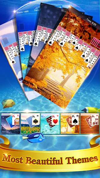 Spider Solitaire [МОД: Много монет, Открытые уровни и Мега MOD] Screenshot 4