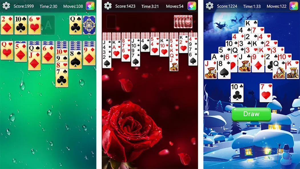 Solitaire Collection Fun (Солитер Коллекция Фан) [МОД: Много монет, Открытые уровни и Мега MOD] Screenshot 1