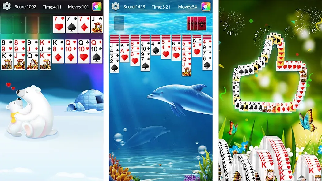 Solitaire Collection Fun (Солитер Коллекция Фан) [МОД: Много монет, Открытые уровни и Мега MOD] Screenshot 2