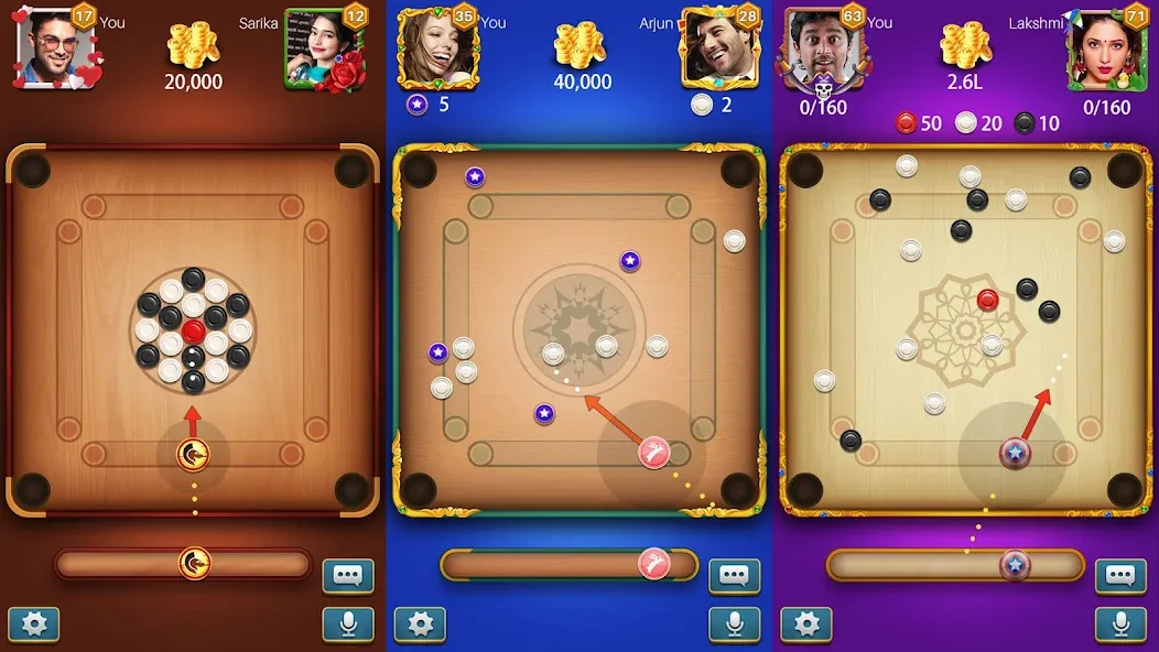 Carrom Meta-Board Disc Game (Карром Мета) [МОД: Много денег, Монет и Все открыто] Screenshot 1