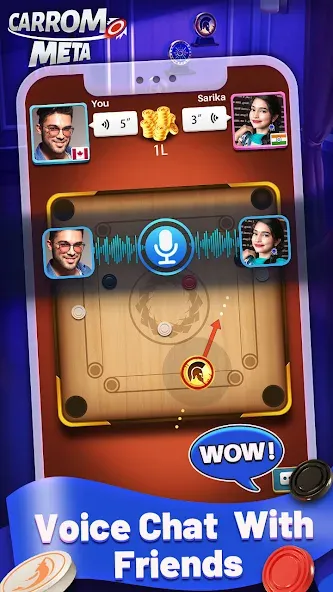 Carrom Meta-Board Disc Game (Карром Мета) [МОД: Много денег, Монет и Все открыто] Screenshot 3