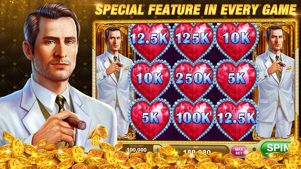 Slots Rush: Vegas Casino Slots (Слотс Раш) [МОД: Бесконечные деньги, Монеты и Мега MOD] Screenshot 1
