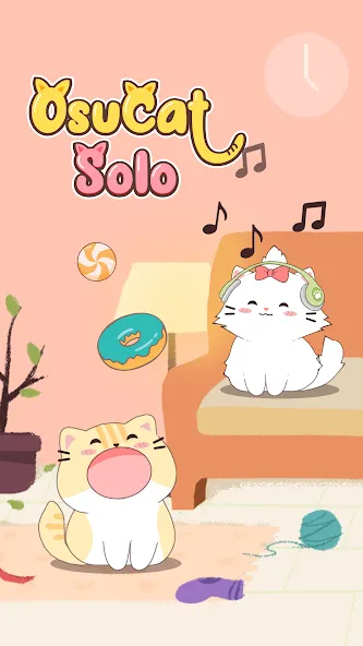 OsuCat Solo: Popcat Duet Music (ОсуКэт Соло) [МОД: Меню, Бесконечные монеты и Открытые уровни] Screenshot 1