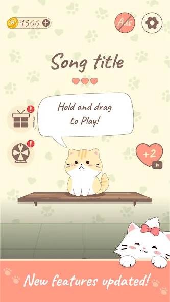 OsuCat Solo: Popcat Duet Music (ОсуКэт Соло) [МОД: Меню, Бесконечные монеты и Открытые уровни] Screenshot 4