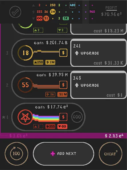 Idle Game 1 (Айдл Гейм 1) [МОД: Все открыто, Дополнительные деньги и Меню MOD] Screenshot 5