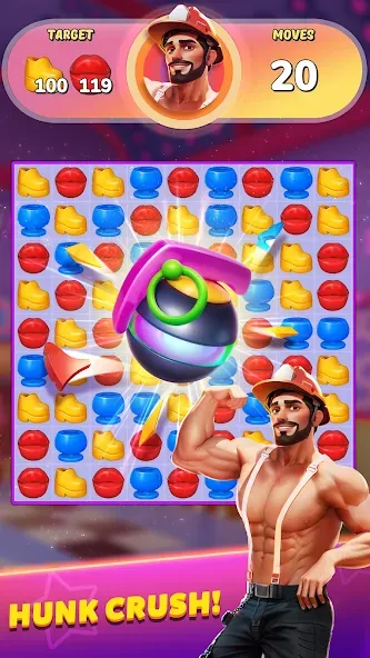 Party Match (Диско матч) [МОД: Много монет, Открытые уровни и Мега MOD] Screenshot 3