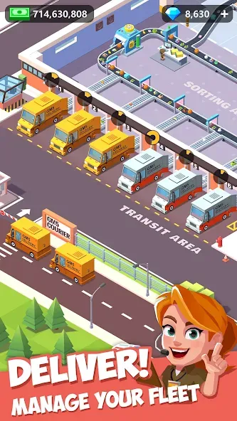 Idle Courier (Айдл Курьер) [МОД: Бесконечные деньги, Монеты и Мега MOD] Screenshot 2