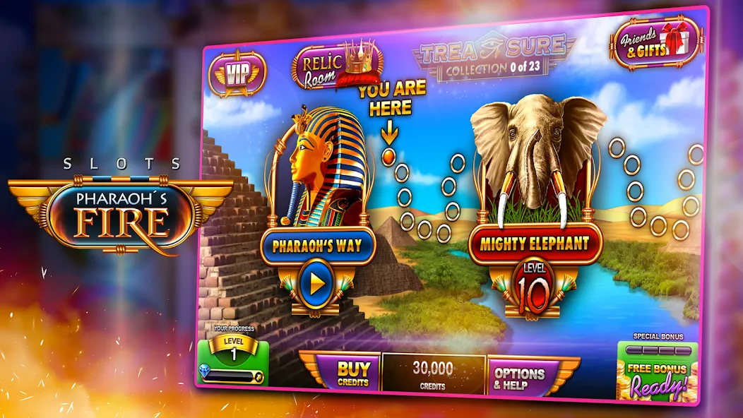 Slots - Pharaoh's Fire (Слоты) [МОД: Много монет, Открытые уровни и Мега MOD] Screenshot 1