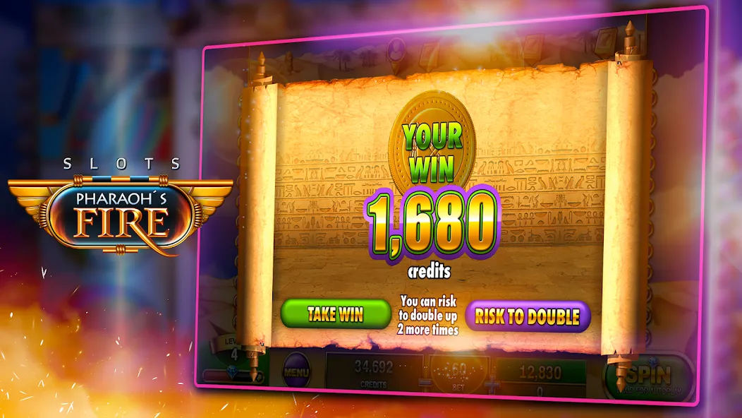 Slots - Pharaoh's Fire (Слоты) [МОД: Много монет, Открытые уровни и Мега MOD] Screenshot 4