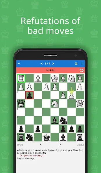 Chess Opening Lab (1400-2000) [МОД: Много монет, Открытые уровни и Мега MOD] Screenshot 2