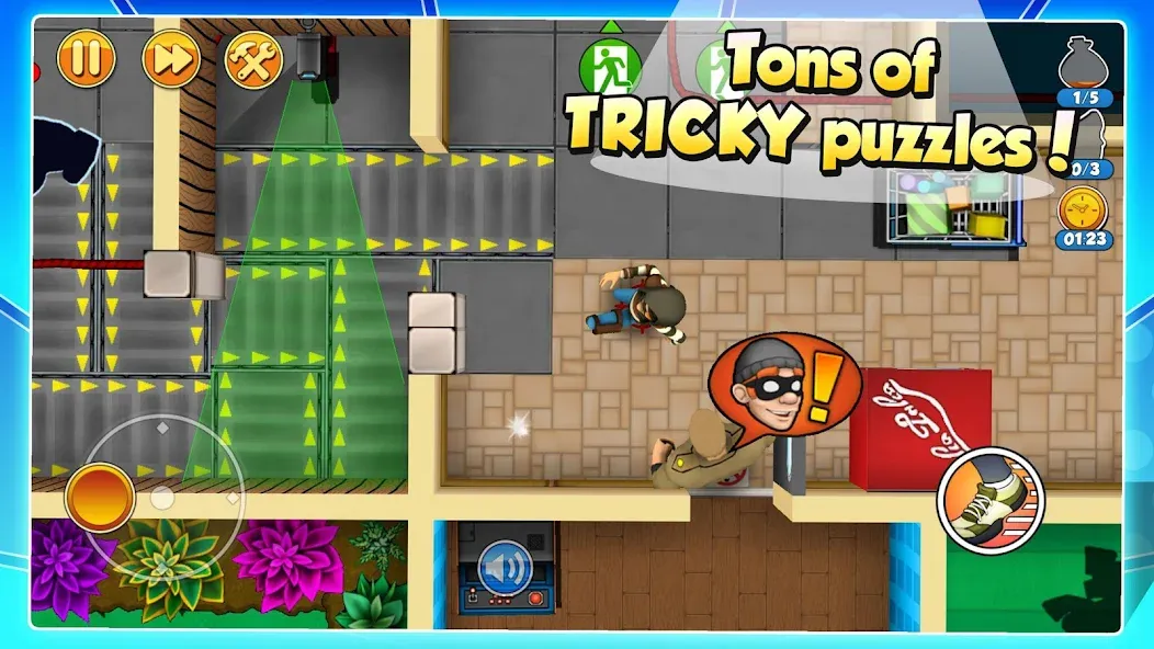 Robbery Bob 2: Double Trouble (Роббери Боб 2) [МОД: Много монет, Открытые уровни и Мега MOD] Screenshot 1