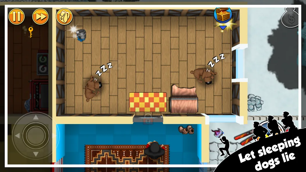 Robbery Bob - King of Sneak (Роббери Боб) [МОД: Деньги, Монеты и Меню MOD] Screenshot 3