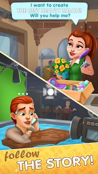Beauty Tycoon: Hair Salon Game (Бьюти Тайкун) [МОД: Бесконечные деньги, Монеты и Мега MOD] Screenshot 1