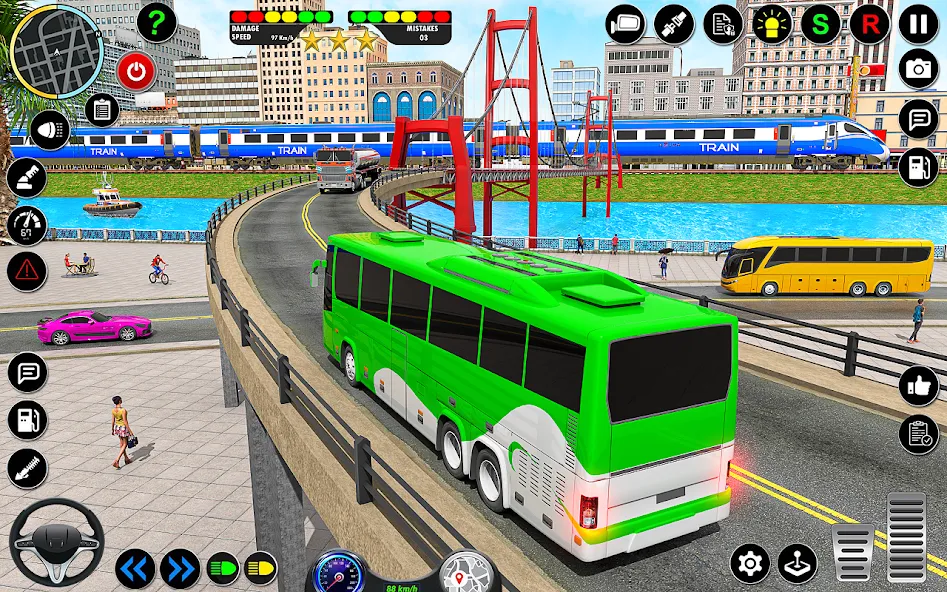 City Bus Simulator 3D Bus Game (Симулятор городского автобуса 3D  игра   ) [МОД: Бесконечные деньги, Монеты и Мега MOD] Screenshot 4