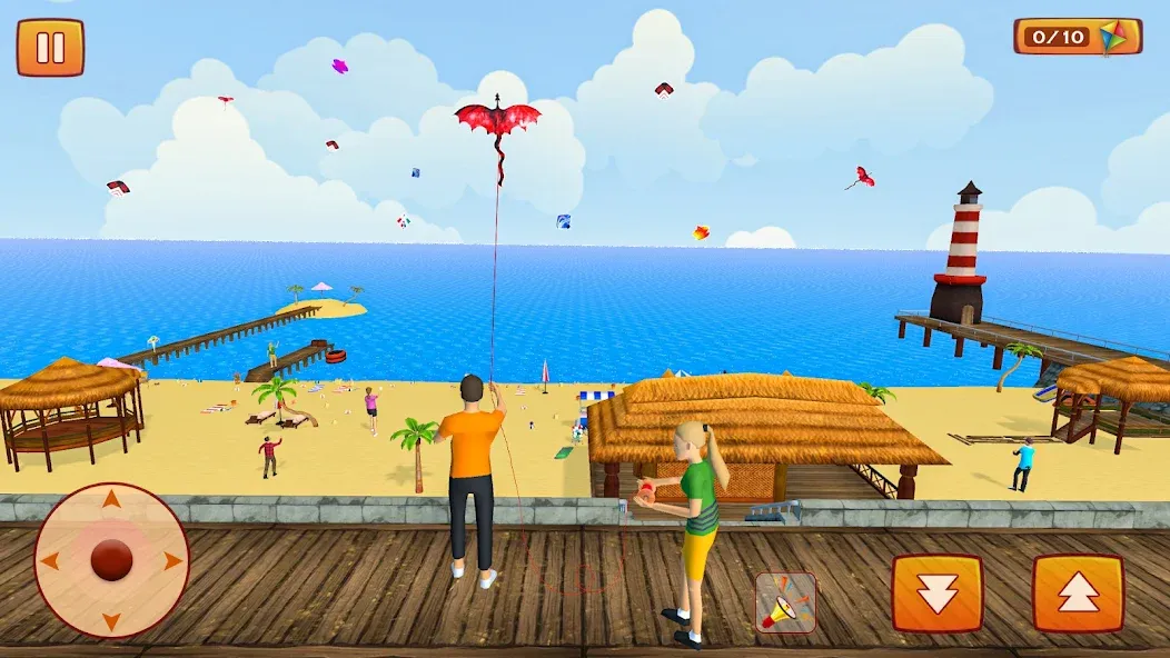 Kite Game: Kite Flying Game 3D [МОД: Бесконечные деньги, Монеты и Мега MOD] Screenshot 1