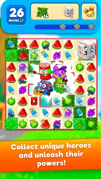 Sugar Heroes - match 3 game [МОД: Деньги, Монеты и Меню MOD] Screenshot 2