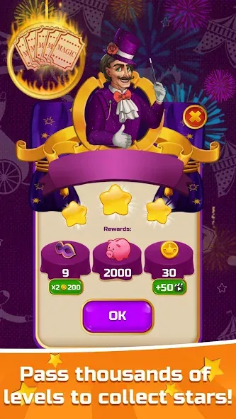 Circus Words: Magic Puzzle [МОД: Много монет, Открытые уровни и Мега MOD] Screenshot 1