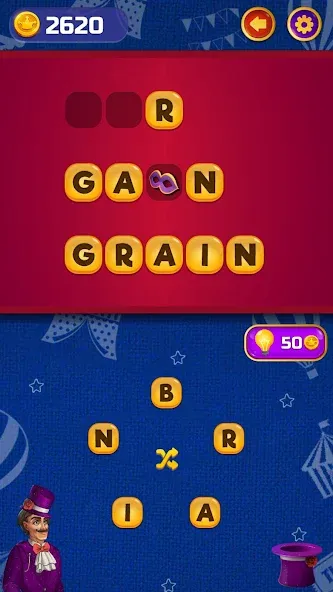 Circus Words: Magic Puzzle [МОД: Много монет, Открытые уровни и Мега MOD] Screenshot 4