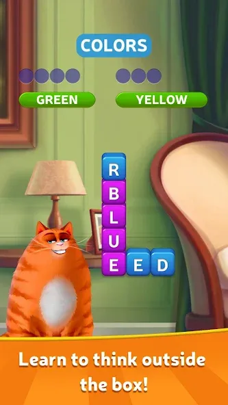 Kitty Scramble: Word Game [МОД: Деньги, Монеты и Меню MOD] Screenshot 1