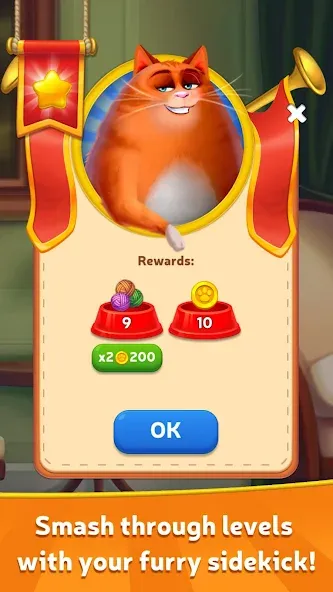 Kitty Scramble: Word Game [МОД: Деньги, Монеты и Меню MOD] Screenshot 2