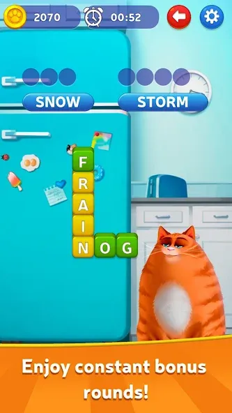 Kitty Scramble: Word Game [МОД: Деньги, Монеты и Меню MOD] Screenshot 3