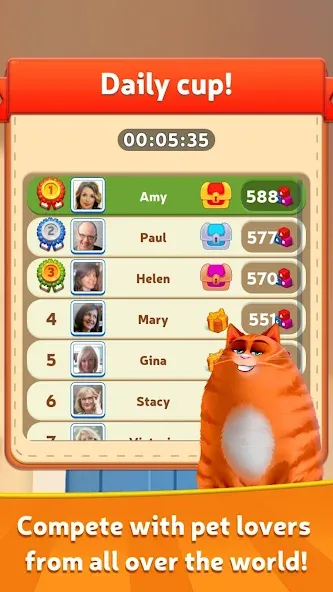 Kitty Scramble: Word Game [МОД: Деньги, Монеты и Меню MOD] Screenshot 4