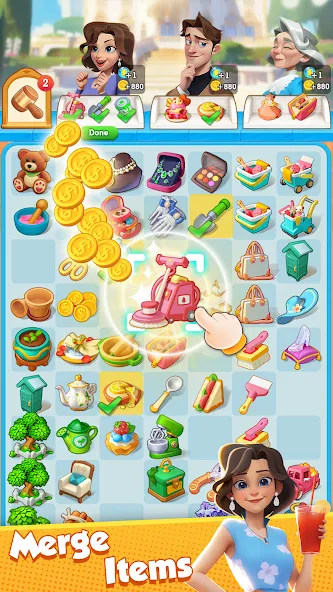Merge Secret (Мердж Сикрет) [МОД: Много монет, Открытые уровни и Мега MOD] Screenshot 1