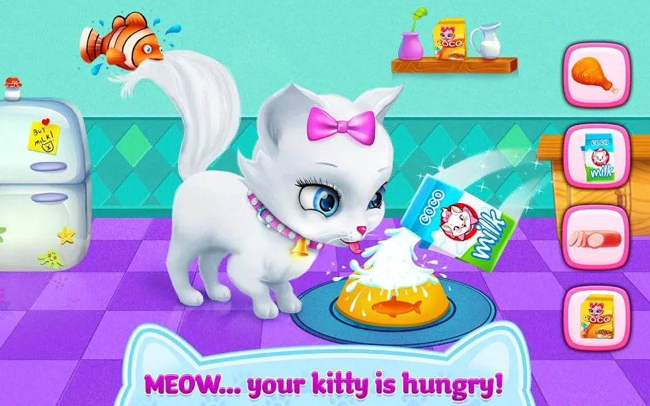 Kitty Love - My Fluffy Pet [МОД: Все открыто, Дополнительные деньги и Меню MOD] Screenshot 3