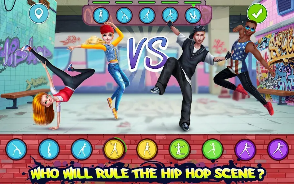 Hip Hop Battle - Girls vs Boys [МОД: Бесконечные деньги, Монеты и Мега MOD] Screenshot 1