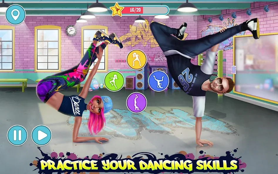 Hip Hop Battle - Girls vs Boys [МОД: Бесконечные деньги, Монеты и Мега MOD] Screenshot 3
