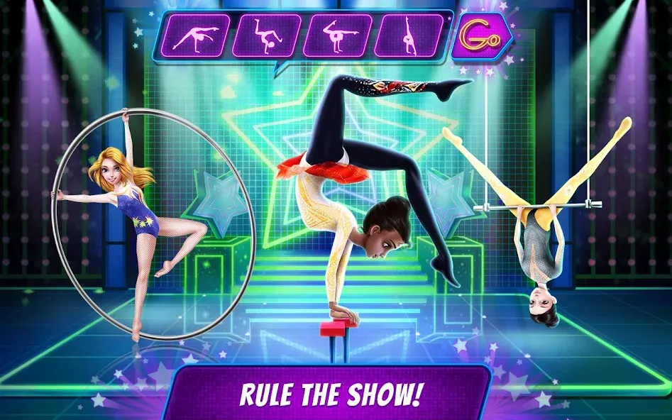 Acrobat Star Show - Girl Power [МОД: Бесконечные деньги, Монеты и Мега MOD] Screenshot 1
