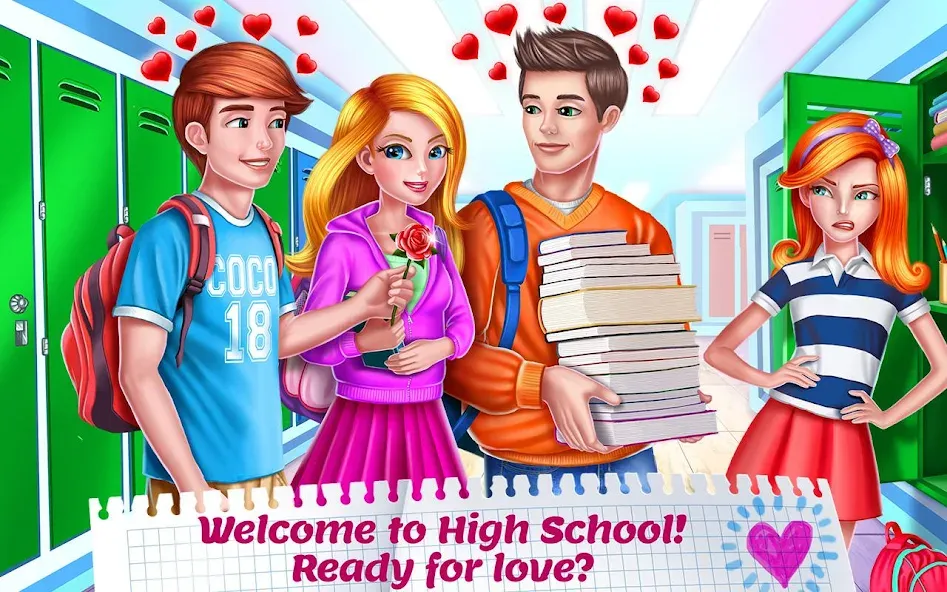 High School Crush - Love Story [МОД: Бесконечные деньги, Монеты и Мега MOD] Screenshot 1