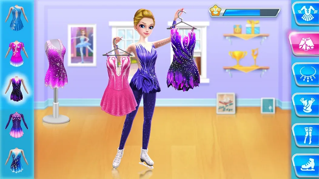 Ice Skating Ballerina Life [МОД: Много монет, Открытые уровни и Мега MOD] Screenshot 1