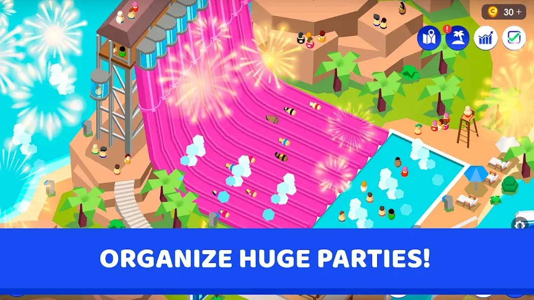 Idle Theme Park Tycoon (Айдел Тем Парк Тайкун) [МОД: Много монет, Открытые уровни и Мега MOD] Screenshot 2