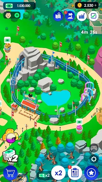 Idle Theme Park Tycoon (Айдел Тем Парк Тайкун) [МОД: Много монет, Открытые уровни и Мега MOD] Screenshot 4