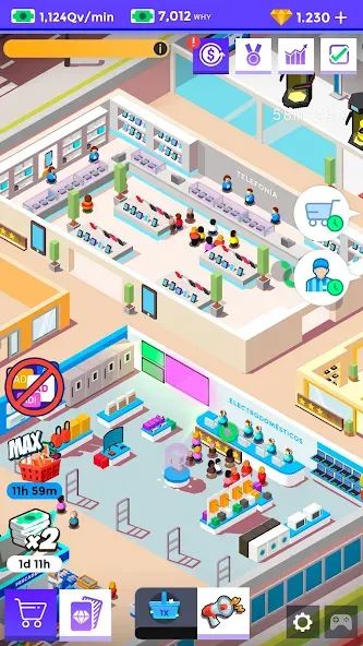 Idle Supermarket Tycoon－Shop (Айдл Супермаркет Тайкун) [МОД: Бесконечные деньги, Монеты и Мега MOD] Screenshot 5