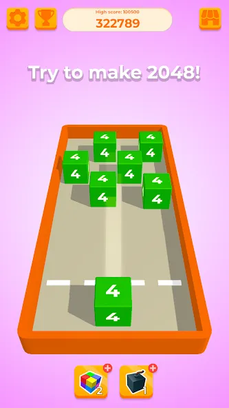 Chain Cube 2048: 3D merge game (Чейн Куб) [МОД: Бесконечные деньги, Монеты и Мега MOD] Screenshot 4