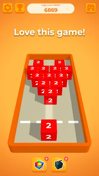 Chain Cube 2048: 3D merge game (Чейн Куб) [МОД: Бесконечные деньги, Монеты и Мега MOD] Screenshot 5